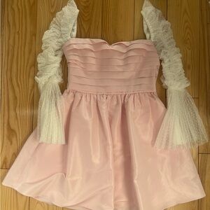 Self-Portrait Blush Pink Dress